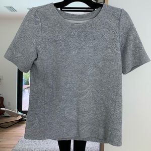 Ann Taylor Loft Grey textured blouse